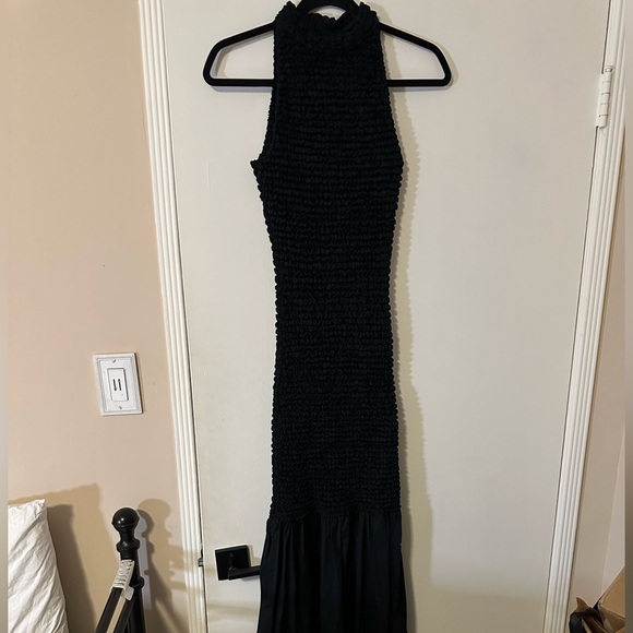 NWOT STAUD Kiera Black Textured Dress Size Medium - Picture 6 of 14